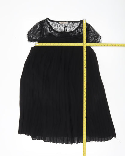 Womens UK Size XS Darling Black Tunic Blouse