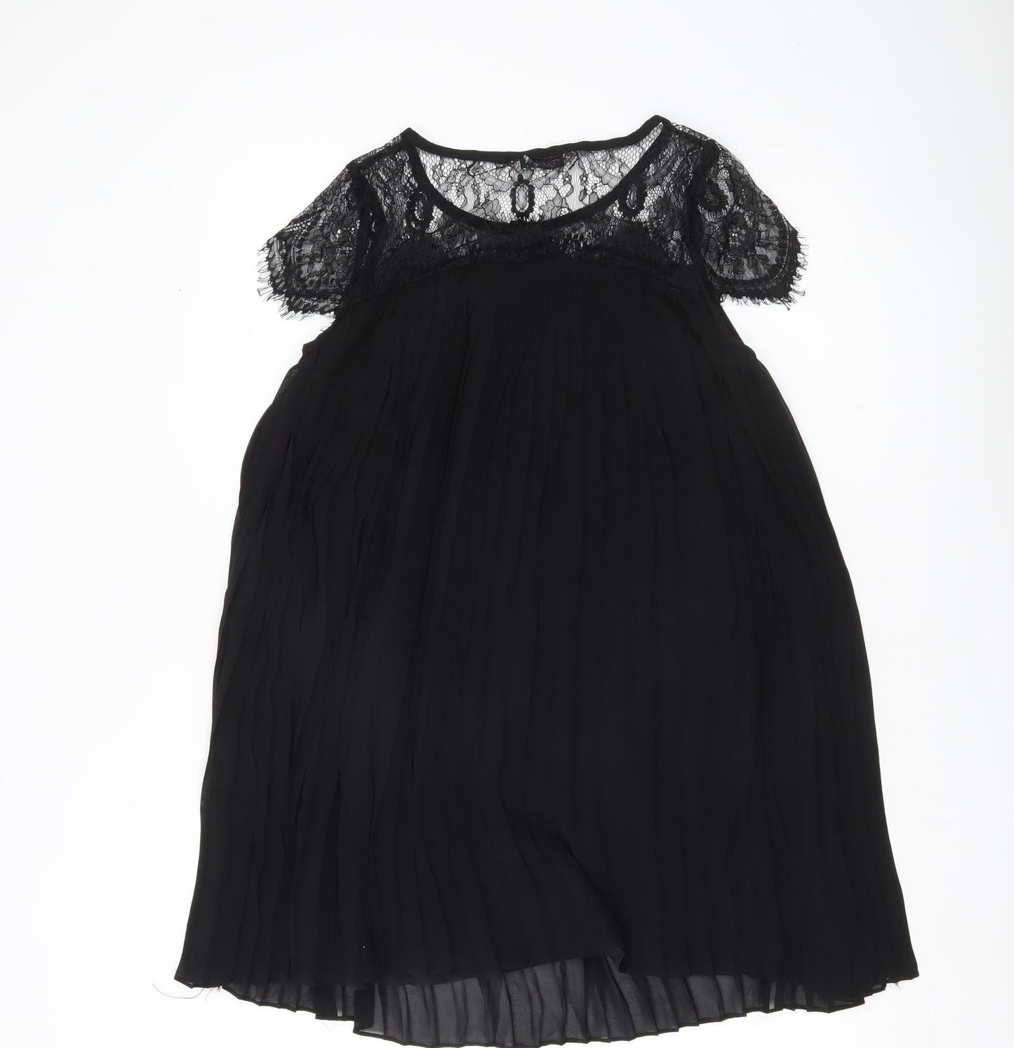 Womens UK Size XS Darling Black Tunic Blouse