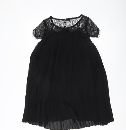 Womens UK Size XS Darling Black Tunic Blouse