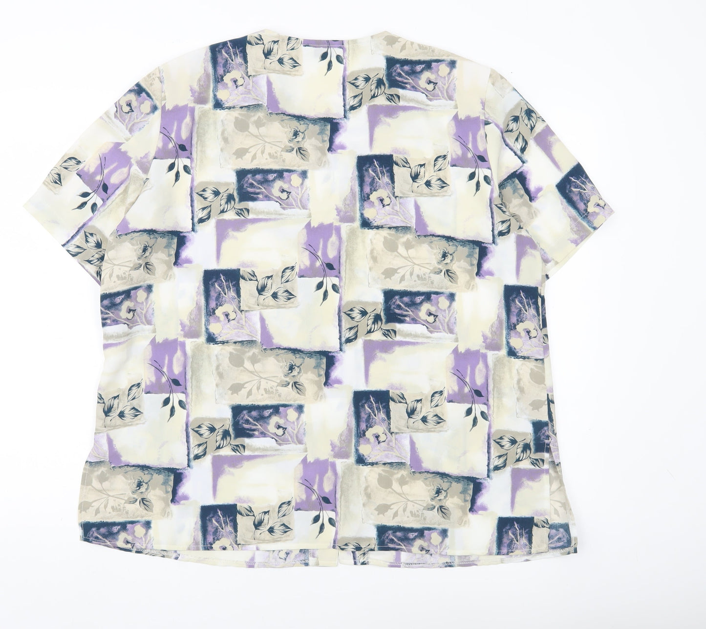 Berkertex Women’s Multicoloured Petite Blouse Size 20 Short Sleeve