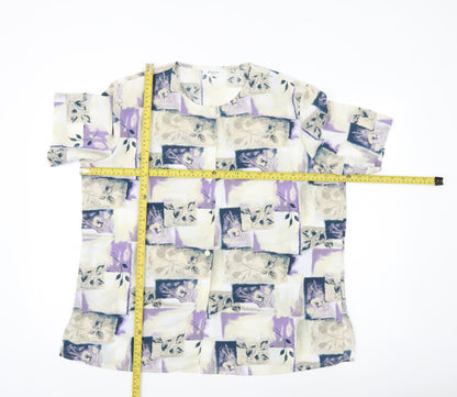 Berkertex Women’s Multicoloured Petite Blouse Size 20 Short Sleeve