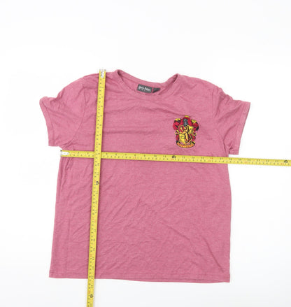 Womens UK Size 12 Harry Potter Pink Basic T-Shirt
