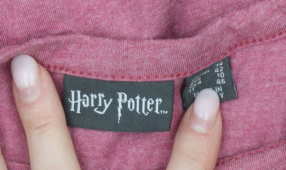 Womens UK Size 12 Harry Potter Pink Basic T-Shirt