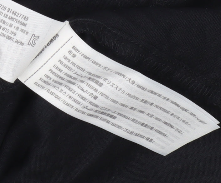 Abercrombie & Fitch Womens Black XS Petite Puff Sleeve Mini Dress