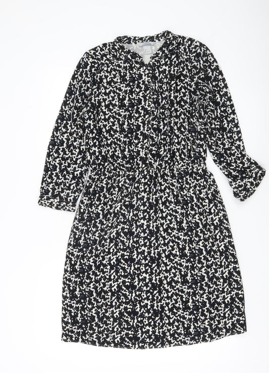 H&M Women’s Black Shirt Dress Size 8 Long Sleeve Knee Length