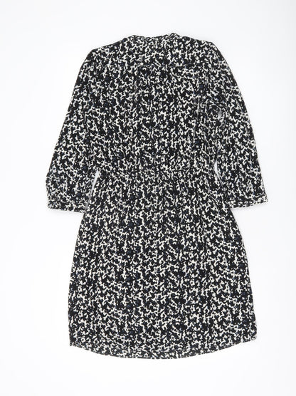 H&M Women’s Black Shirt Dress Size 8 Long Sleeve Knee Length