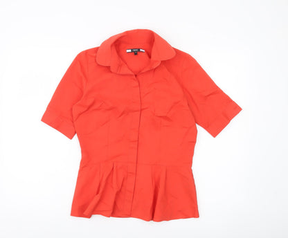 Womens UK Size 10 NEXT Red Classic Blouse
