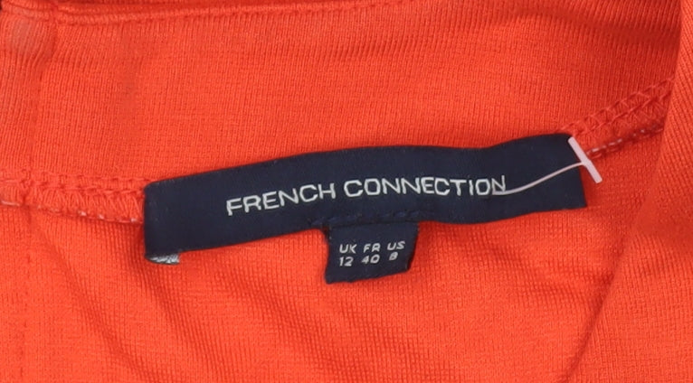 French Connection Women’s Size 12 Navy Red Beige Colourblock Bodycon Dress