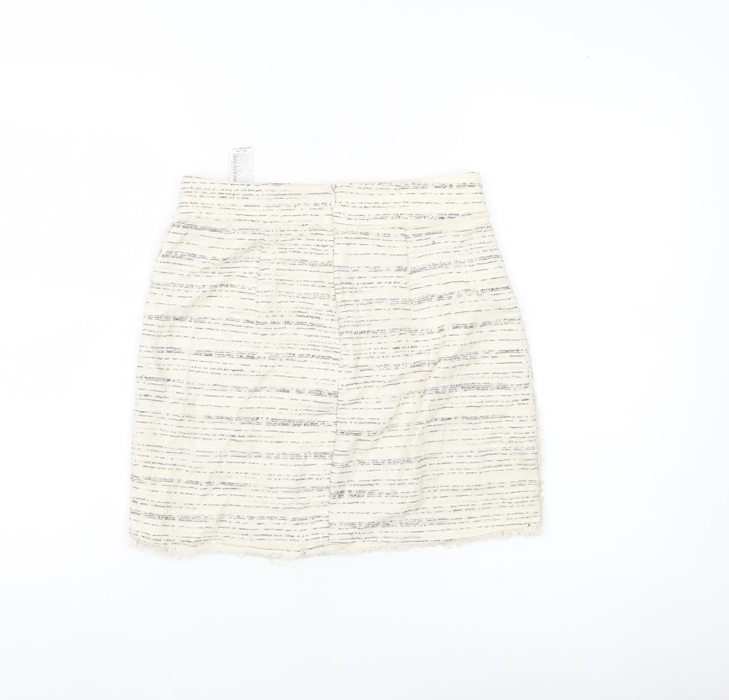 Womens UK Size XS Zara Basic Straight & Pencil Tweed Skirt