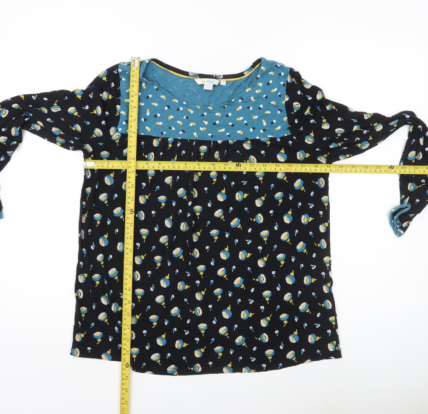 Boden Womens Multicoloured Floral Tunic Blouse UK 16 Long Sleeve