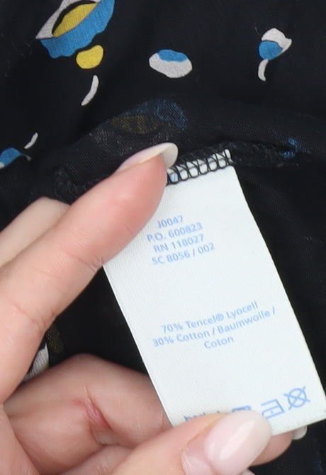 Boden Womens Multicoloured Floral Tunic Blouse UK 16 Long Sleeve