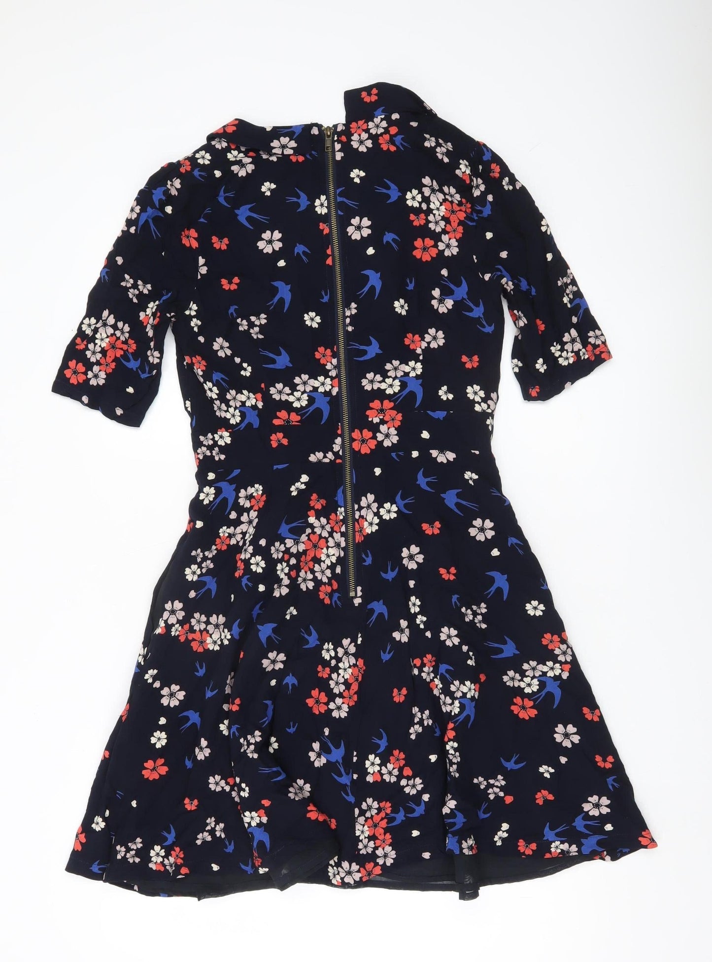 Louche Womens Multicoloured Floral Fit & Flare Dress Size 10