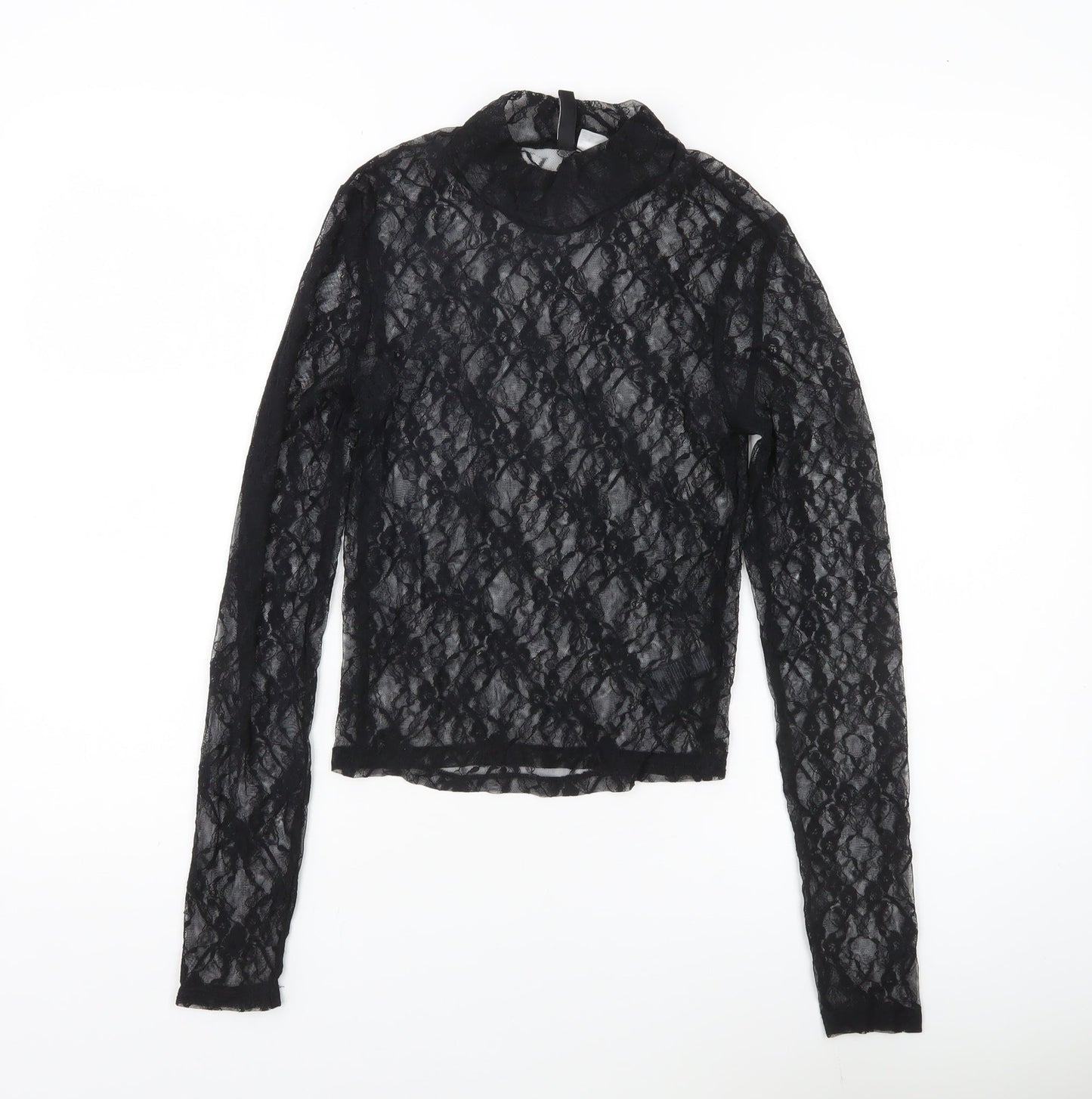 Womens UK Size S H&M Black Basic Blouse