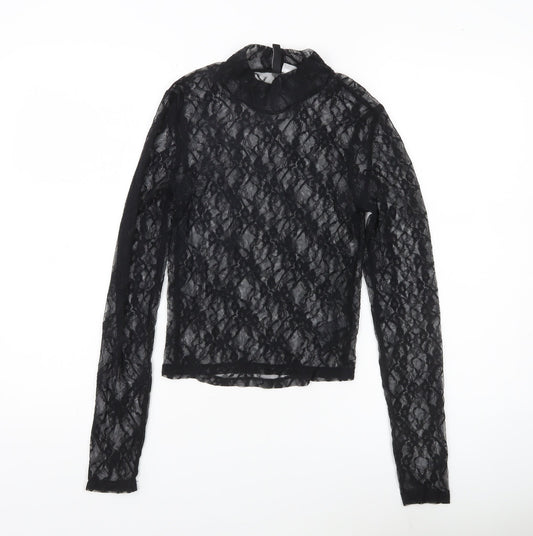 Womens UK Size S H&M Black Basic Blouse
