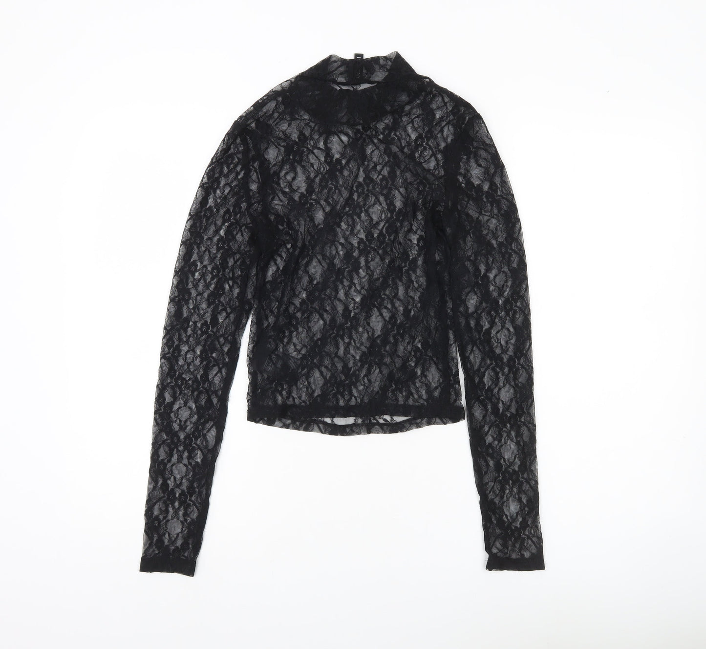 Womens UK Size S H&M Black Basic Blouse