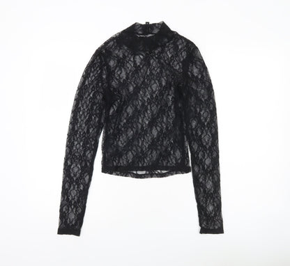 Womens UK Size S H&M Black Basic Blouse