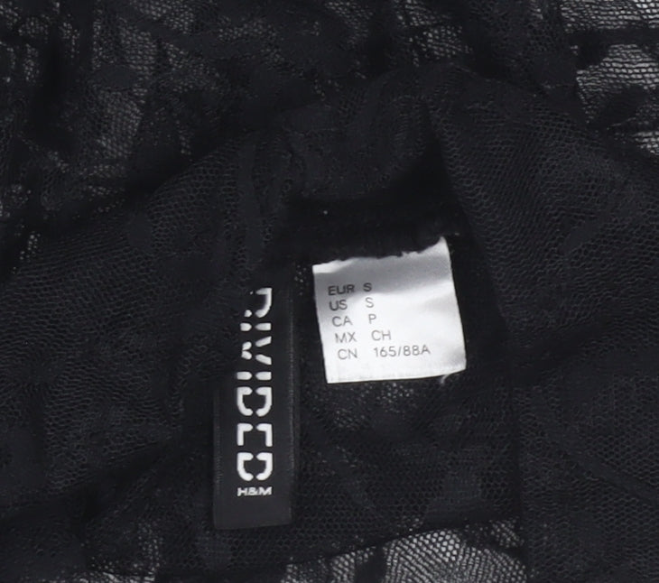 Womens UK Size S H&M Black Basic Blouse