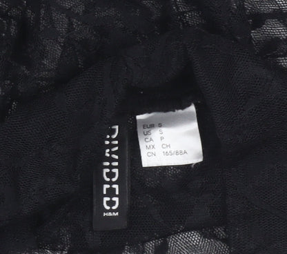 Womens UK Size S H&M Black Basic Blouse