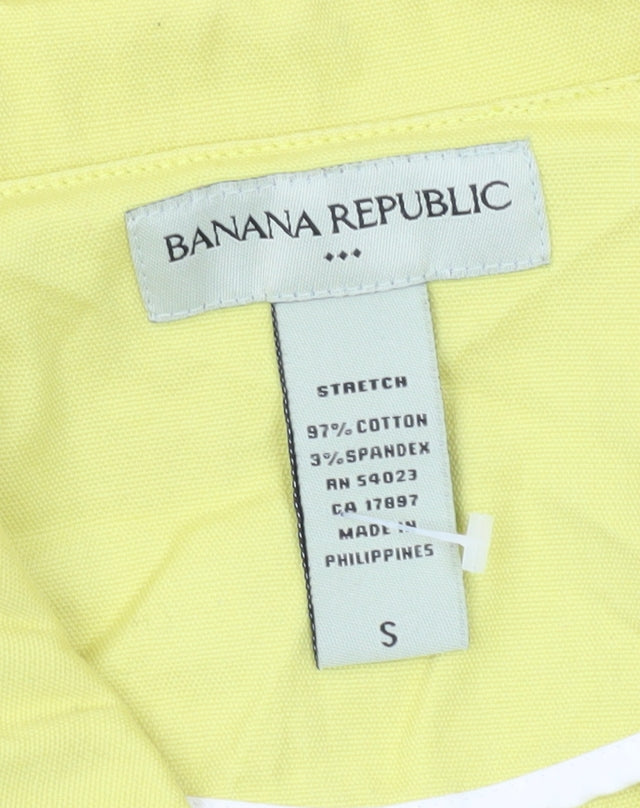 Banana Republic Women’s Yellow Cotton Jacket S 3/4 Sleeve Buttoned