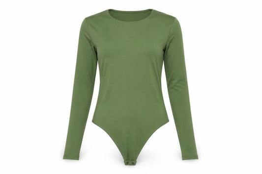 Everyday Women’s Green Bodysuit Size 12 Long Sleeve Round Neck