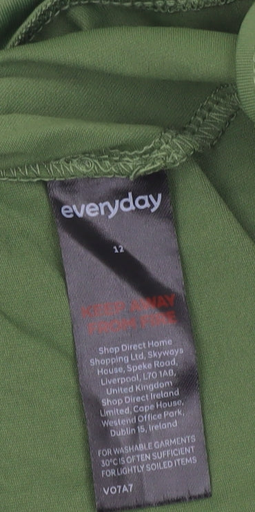 Everyday Women’s Green Bodysuit Size 12 Long Sleeve Round Neck