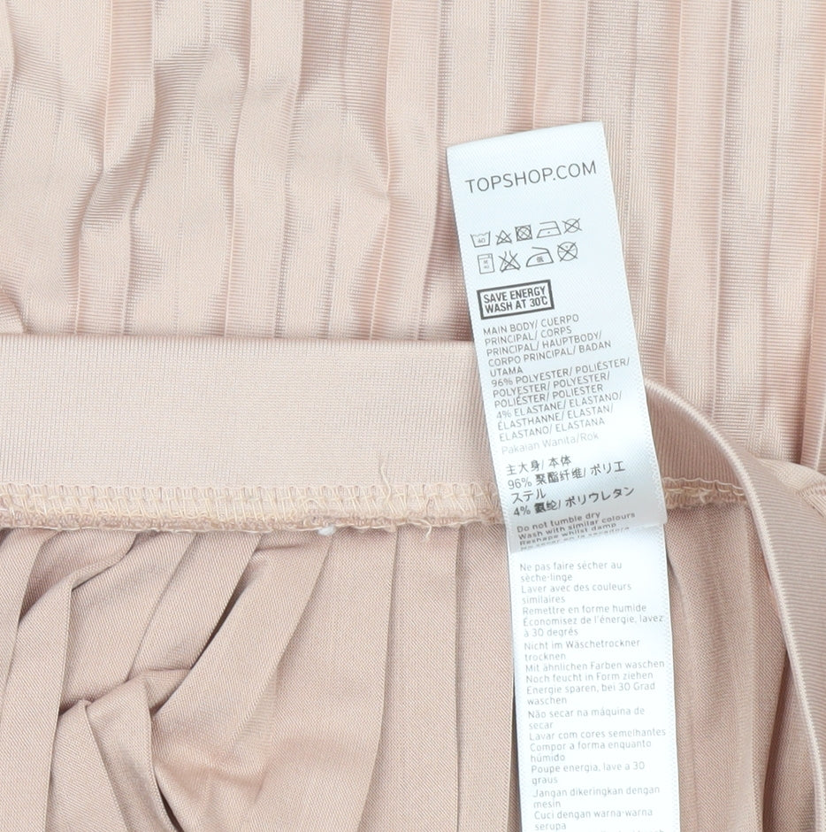 Womens UK Size 8 Topshop Pleated Jersey Skirt