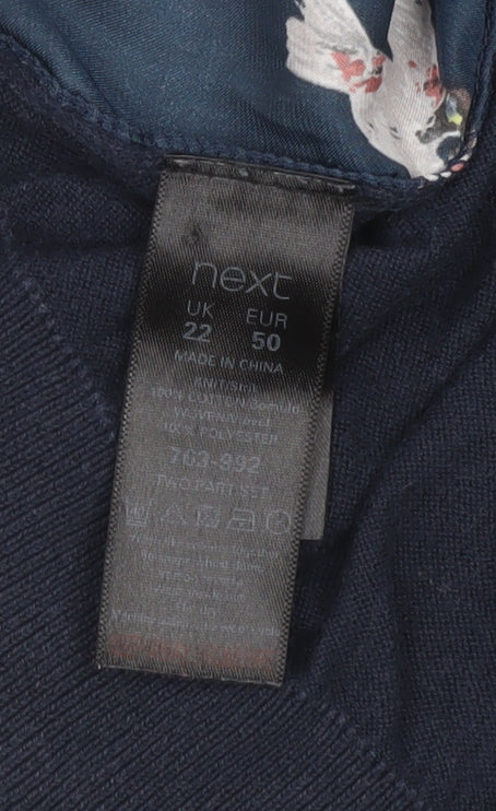 Womens UK Size 22 NEXT Blue Basic Tank