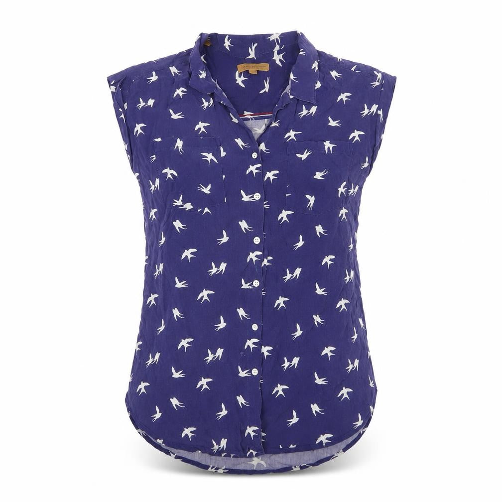 Womens UK Size S Jachs Girlfriend Blue Blouse Button-Up