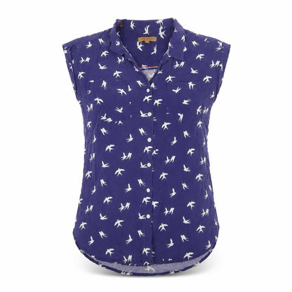 Womens UK Size S Jachs Girlfriend Blue Blouse Button-Up