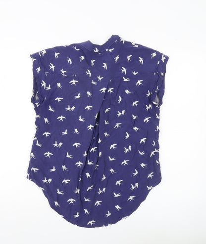 Womens UK Size S Jachs Girlfriend Blue Blouse Button-Up