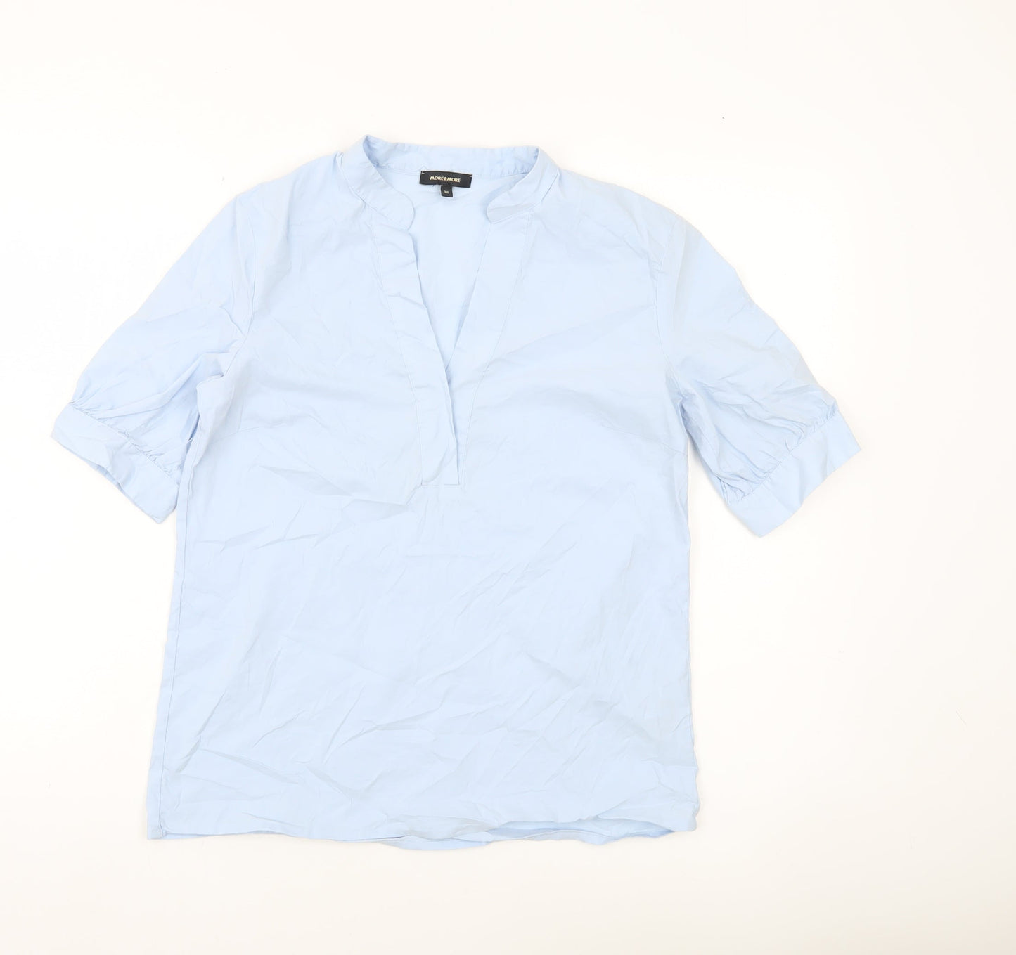 Womens UK Size 8 MORE & MORE Blue Tunic Blouse