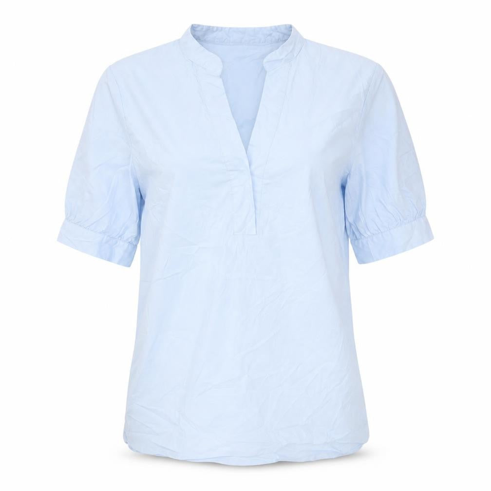 Womens UK Size 8 MORE & MORE Blue Tunic Blouse