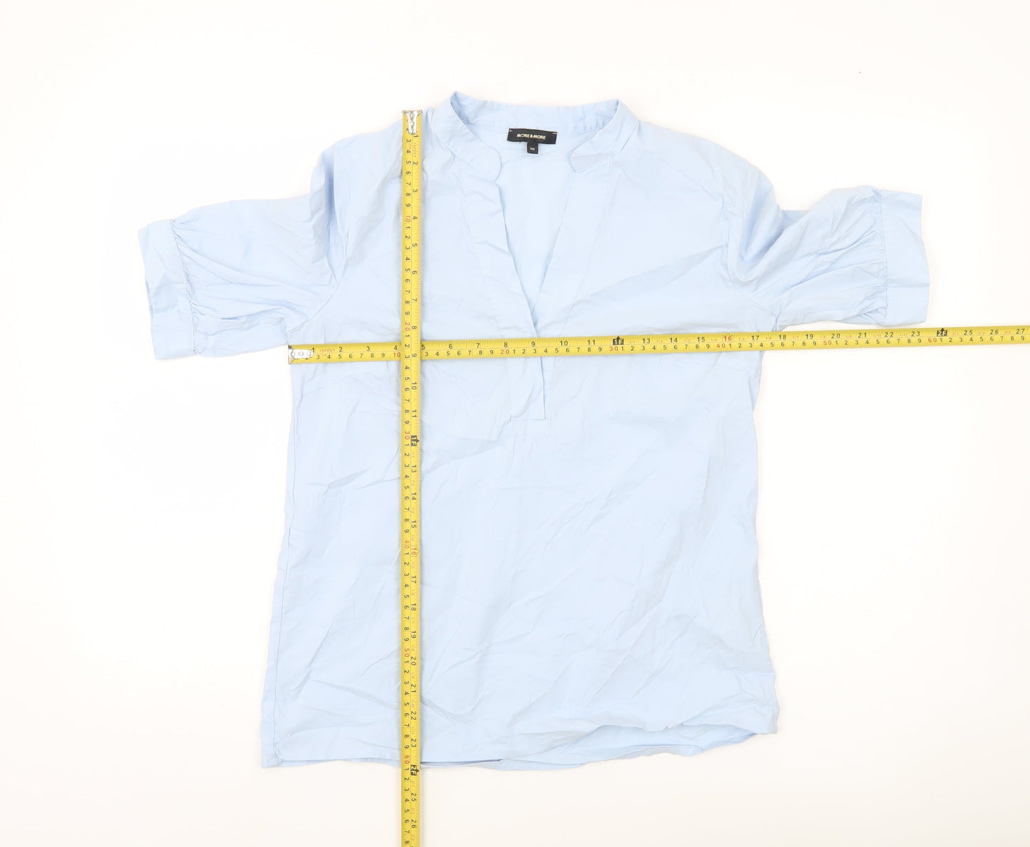 Womens UK Size 8 MORE & MORE Blue Tunic Blouse
