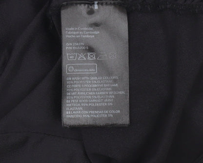 H&M Divided Women Black Bodycon Mini Dress Size 8 Sleeveless Ruched