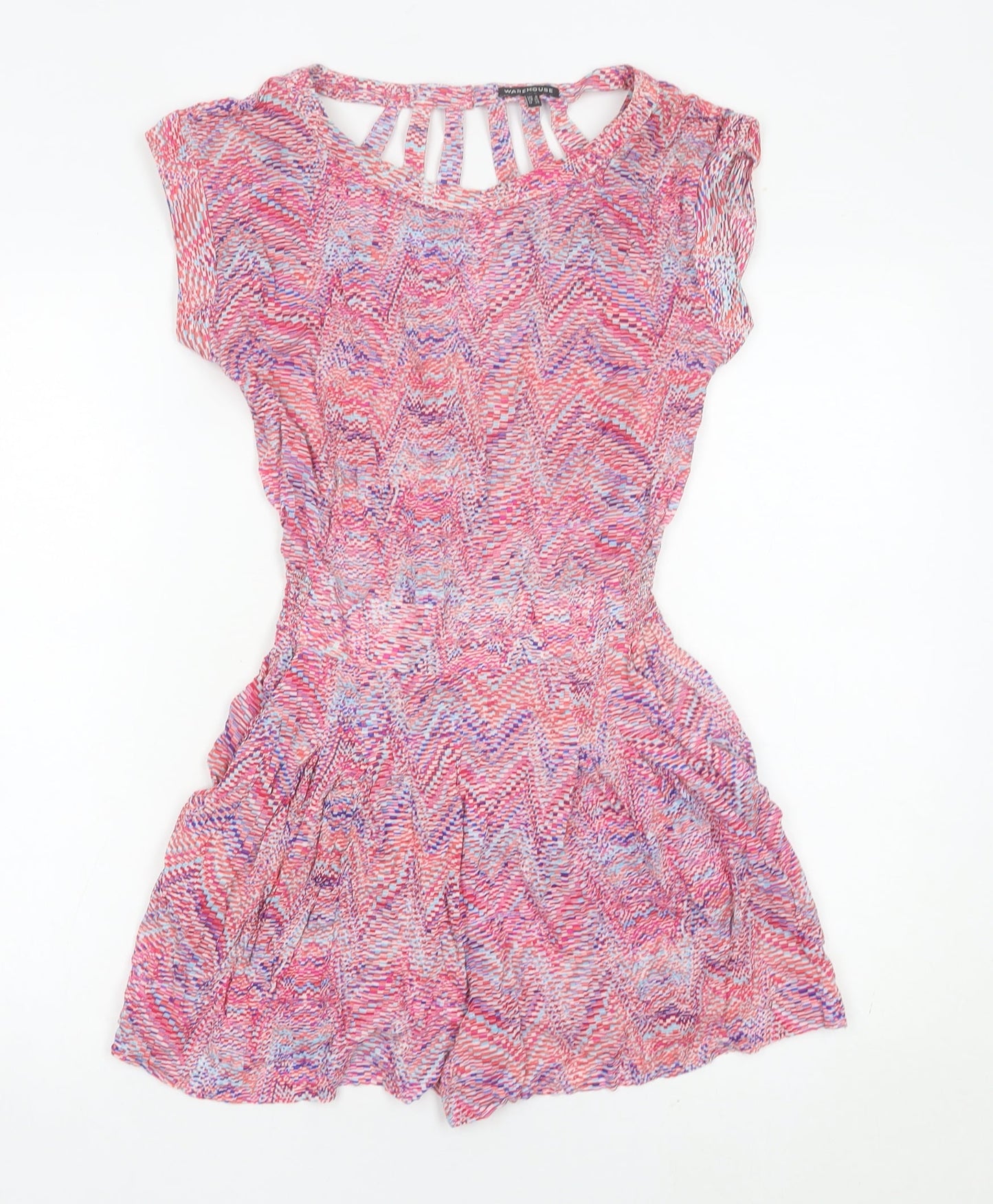 Warehouse Women’s Multicoloured Size 8 Viscose Playsuit