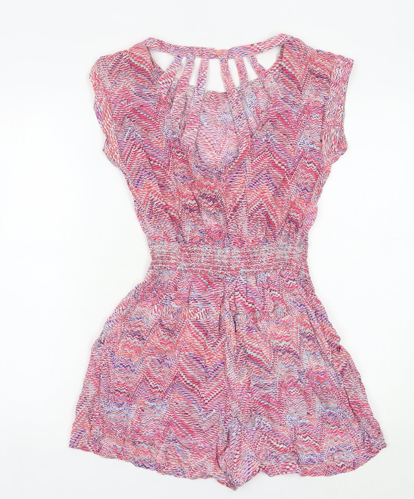 Warehouse Women’s Multicoloured Size 8 Viscose Playsuit