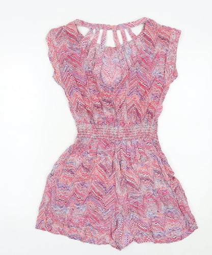Warehouse Women’s Multicoloured Size 8 Viscose Playsuit