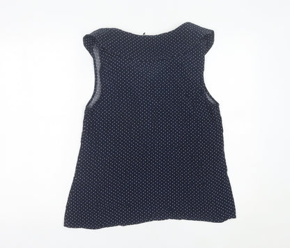 Womens UK Size 12 Warehouse Blue Tunic Blouse