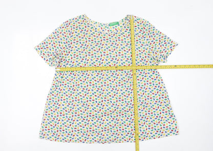 Womens UK Size M United Colors of Benetton Multicoloured Basic T-Shirt