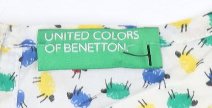 Womens UK Size M United Colors of Benetton Multicoloured Basic T-Shirt