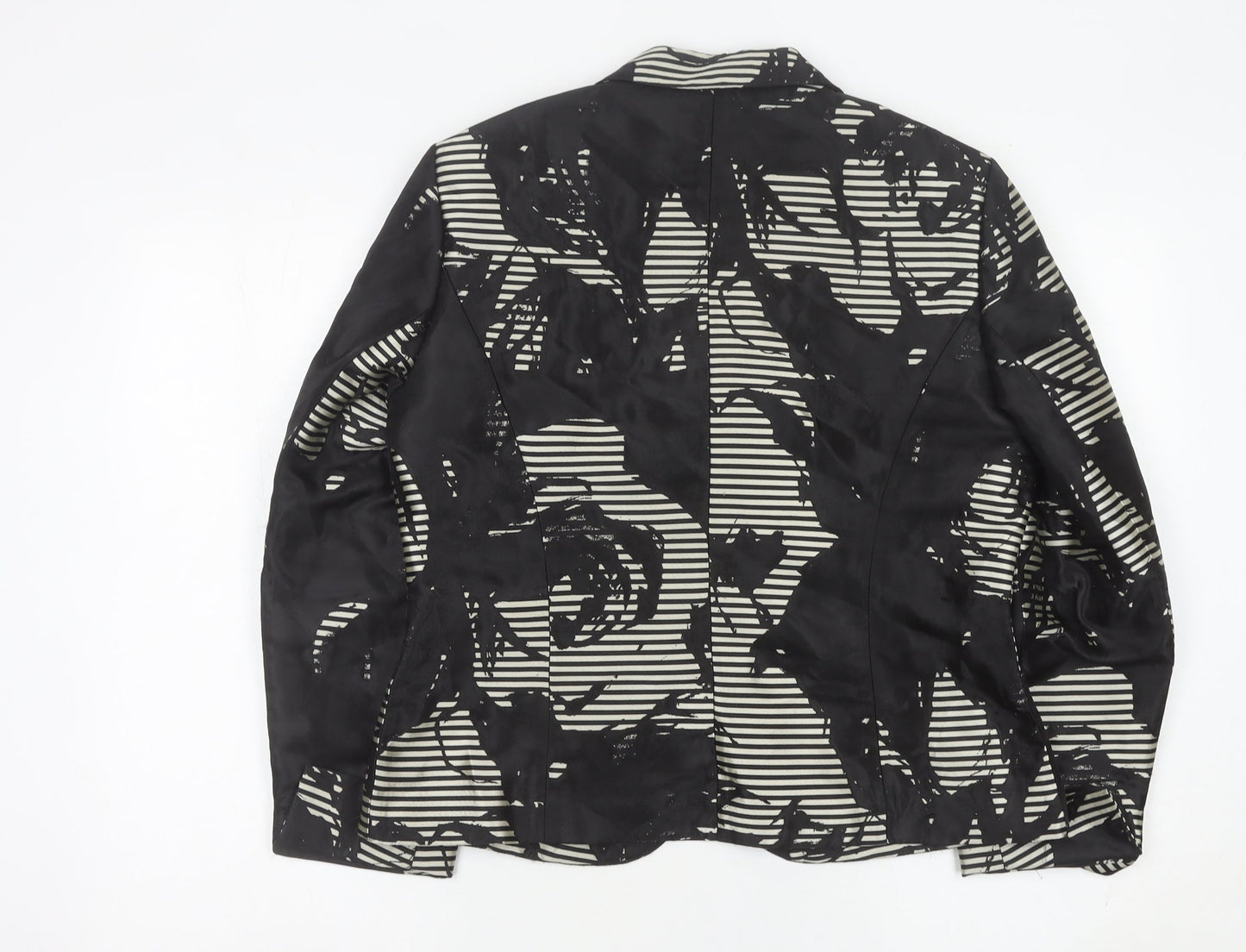 Basler Women’s Black Floral Blazer UK 14 Tailored Jacket