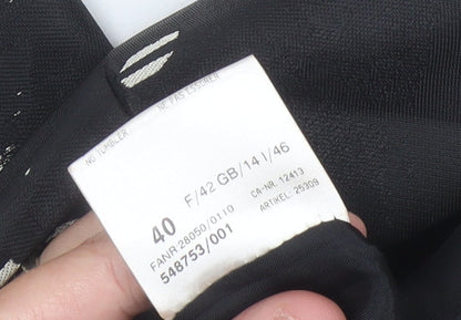 Basler Women’s Black Floral Blazer UK 14 Tailored Jacket