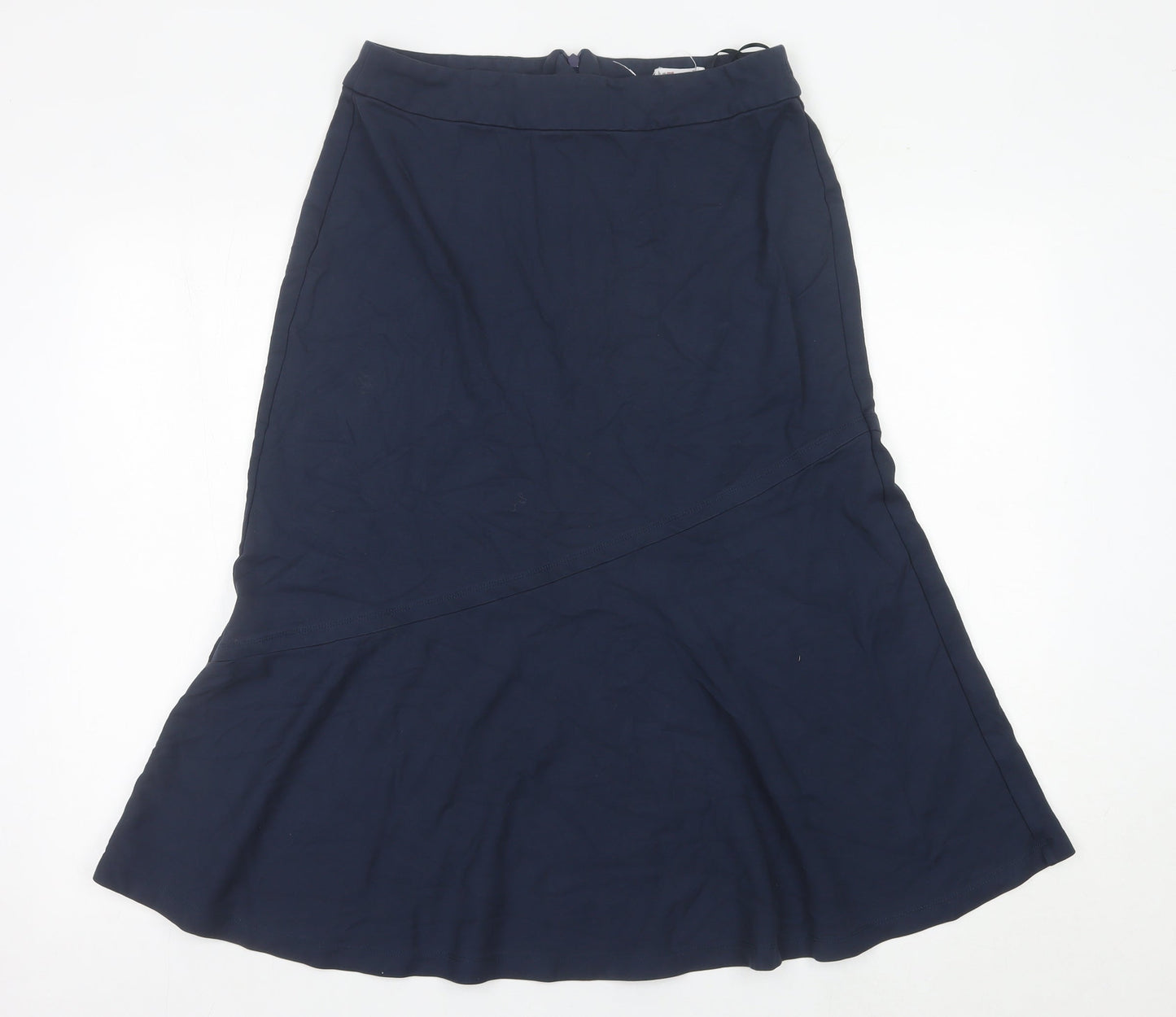 Finery Women’s Blue Midi Flare Skirt UK 12 Viscose Blend Lined