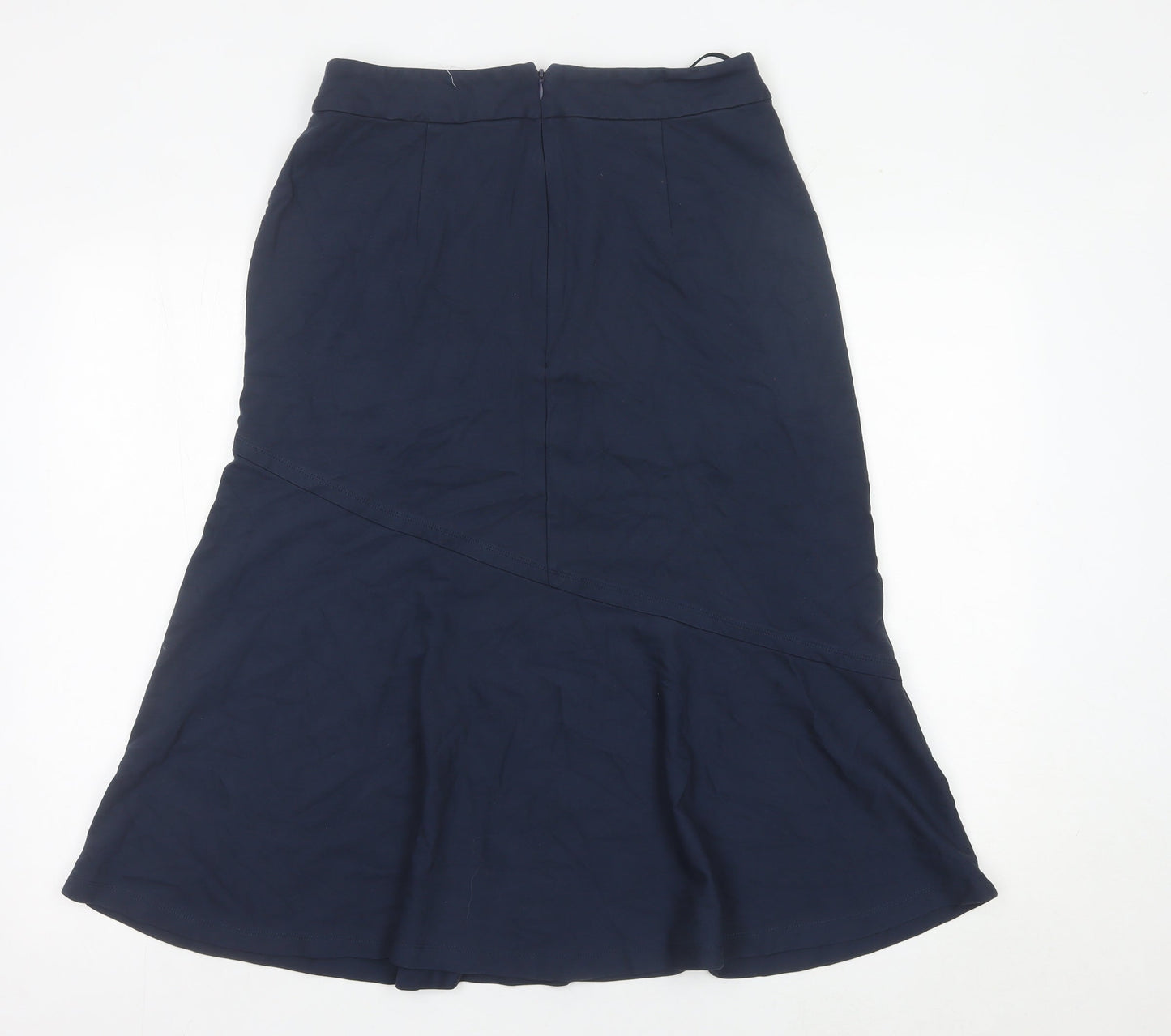 Finery Women’s Blue Midi Flare Skirt UK 12 Viscose Blend Lined