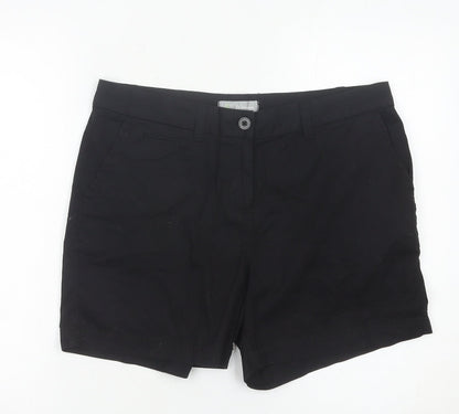 Marks and Spencer Women’s Black Chino Shorts UK 14 Cotton Casual
