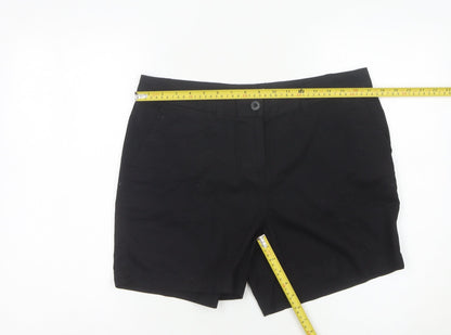 Marks and Spencer Women’s Black Chino Shorts UK 14 Cotton Casual