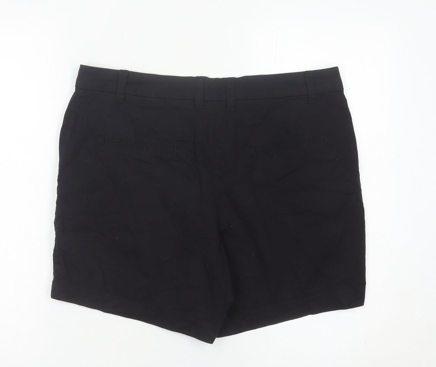 Marks and Spencer Women’s Black Chino Shorts UK 14 Cotton Casual