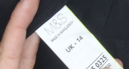 Marks and Spencer Women’s Black Chino Shorts UK 14 Cotton Casual