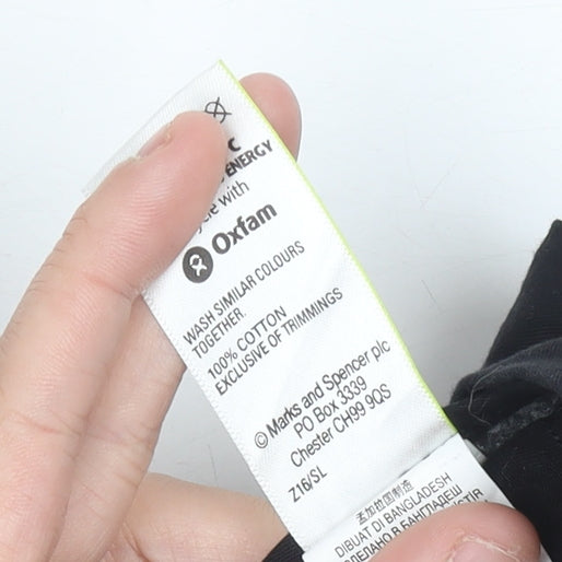 Marks and Spencer Women’s Black Chino Shorts UK 14 Cotton Casual