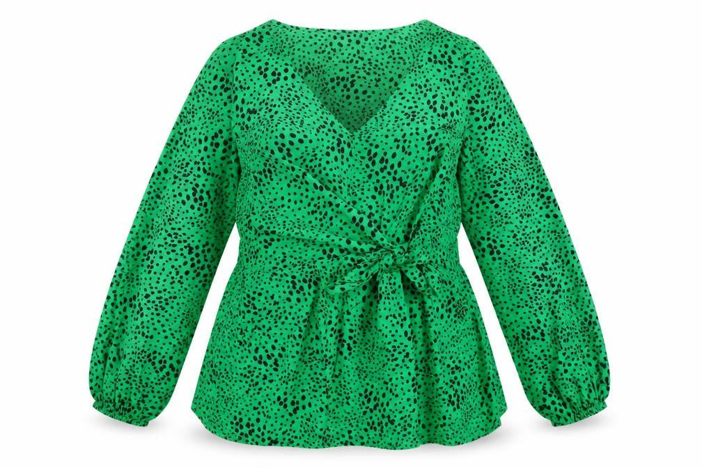 Womens UK Size 20 Simply Be Green Wrap Blouse